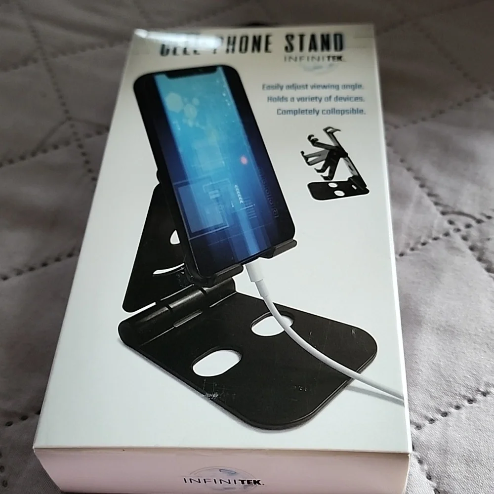 Black Adjustable Cell Phone Stand